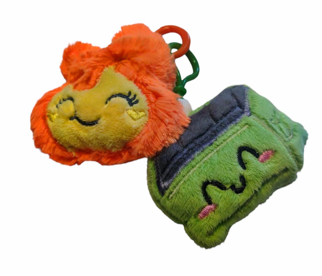 Dumpster and Fire plushies key fob keychain purse bag backpack stuffy stuffed zipper pull