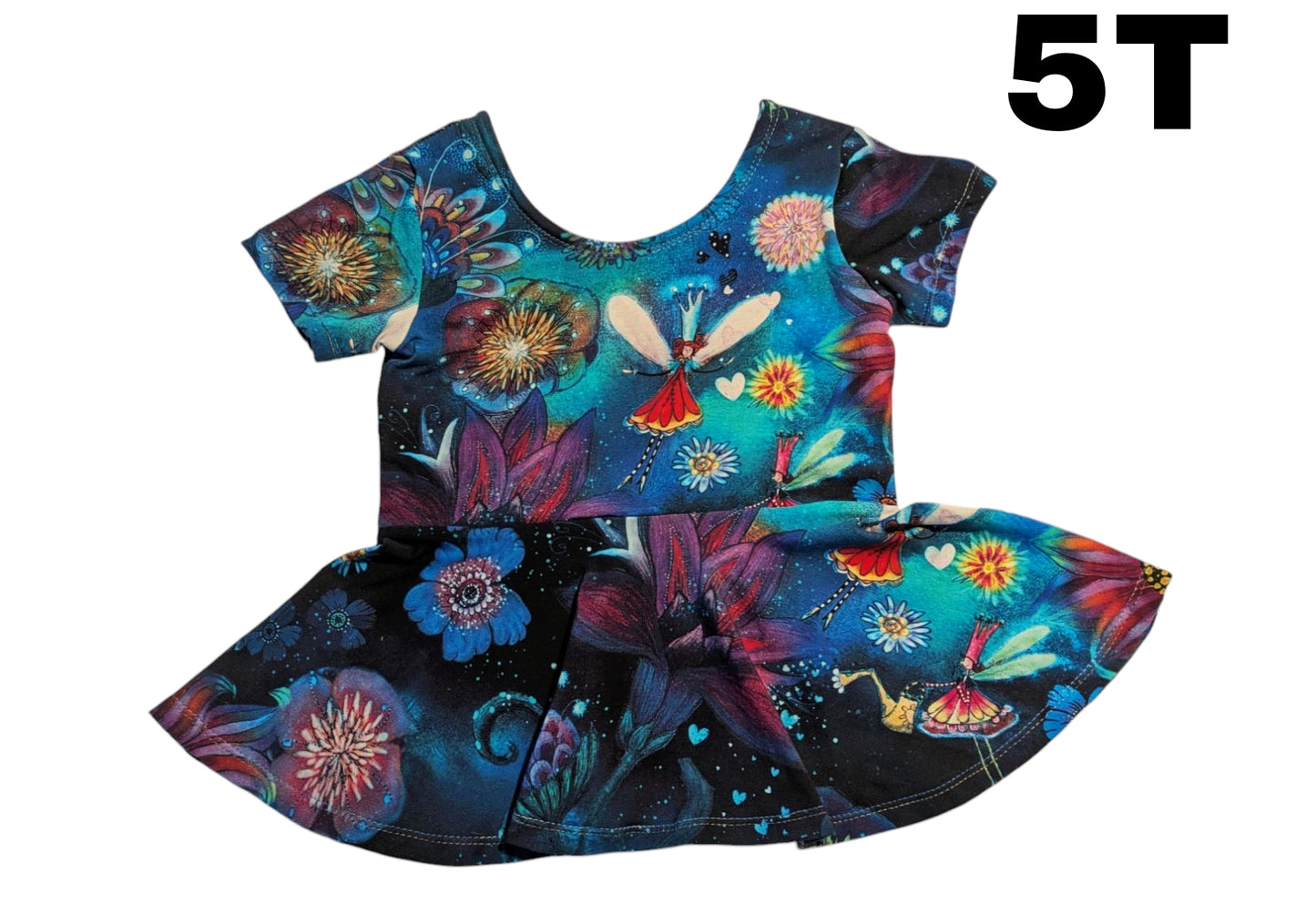 5T children's peplum fairies garden party
