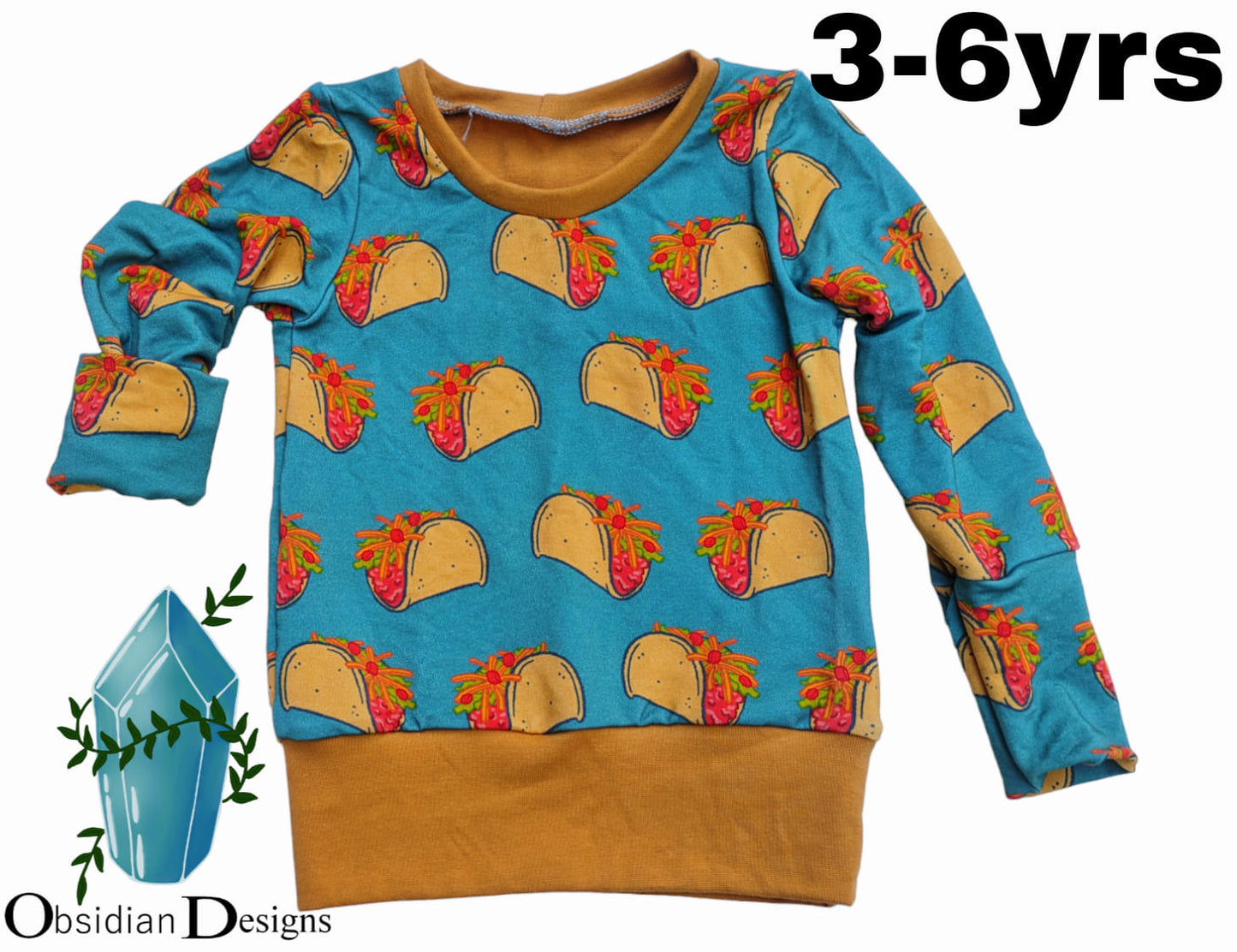 3-6 years Taco Grow With Me Sweater
