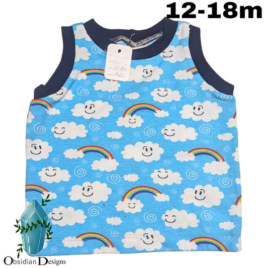 12-18m Happy Clouds Tank Top