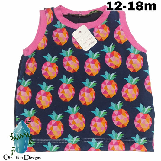 12-18m Pink Pineapples Tank Top