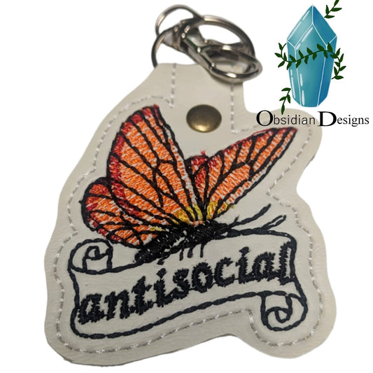 Antisocial Butterfly Key Chain/Zipper Pull (Copy)