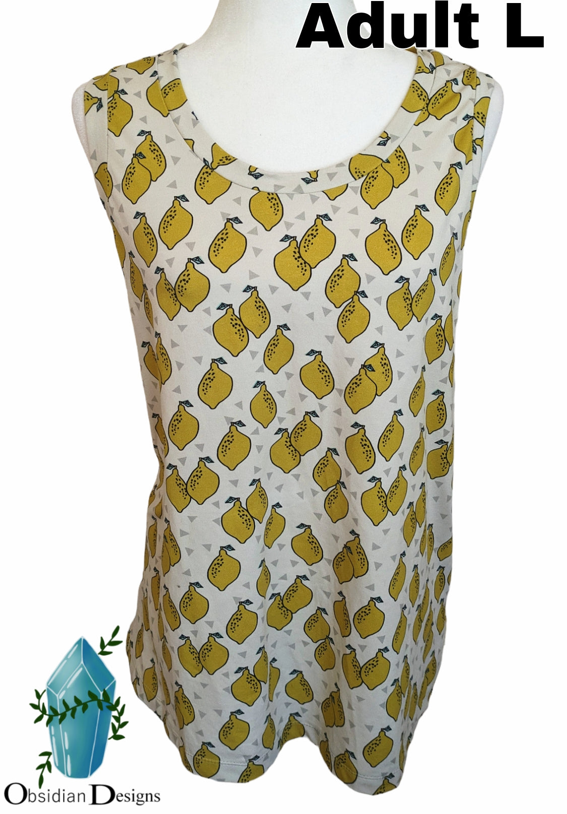 Women's Large organic cotton lemon tank