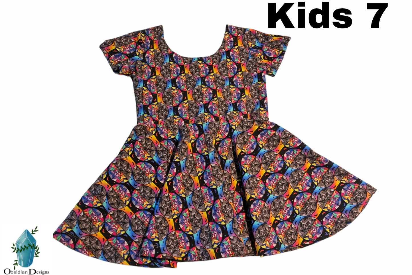 Kids 7 Wednesday inspired peplum